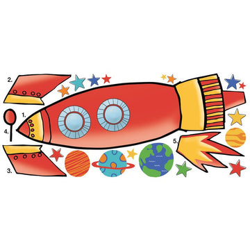 Lockla Rocket Giant Wall Decal